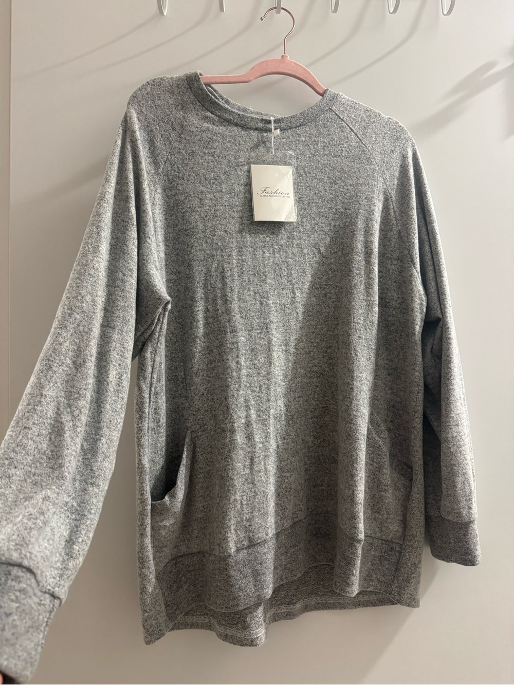 Heather Gray Cozy Pullover Sweatshirt